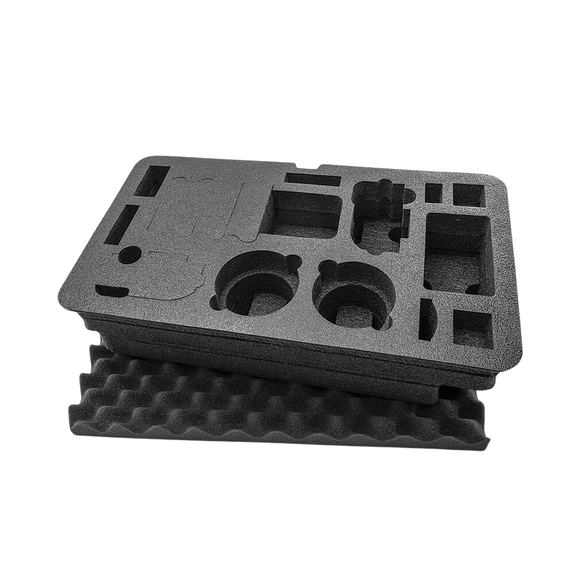 CNC-gefräste Schaumstoffeinlage mit präzisen Gerätekonturen