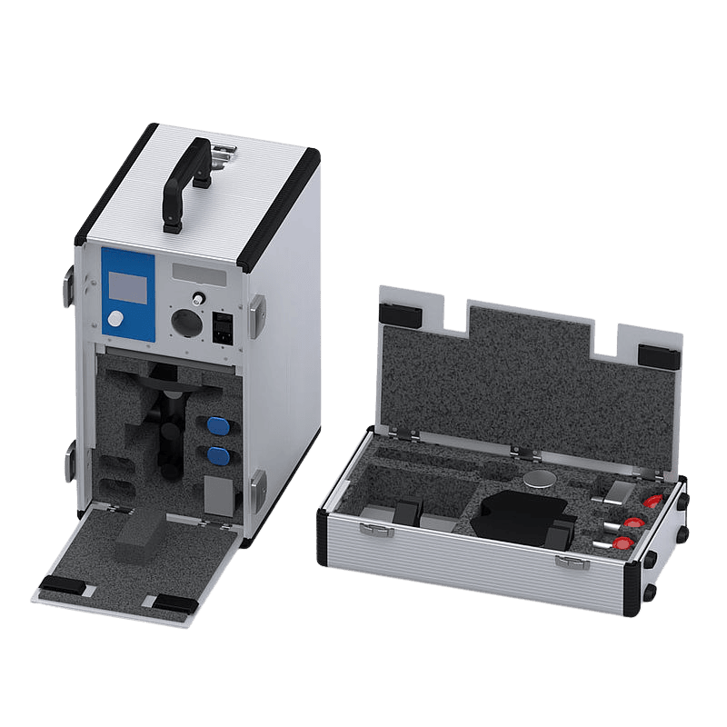 SANTOX Koffer mit maßgefertigter Schaumstoffeinlage und eingelegten Geräten